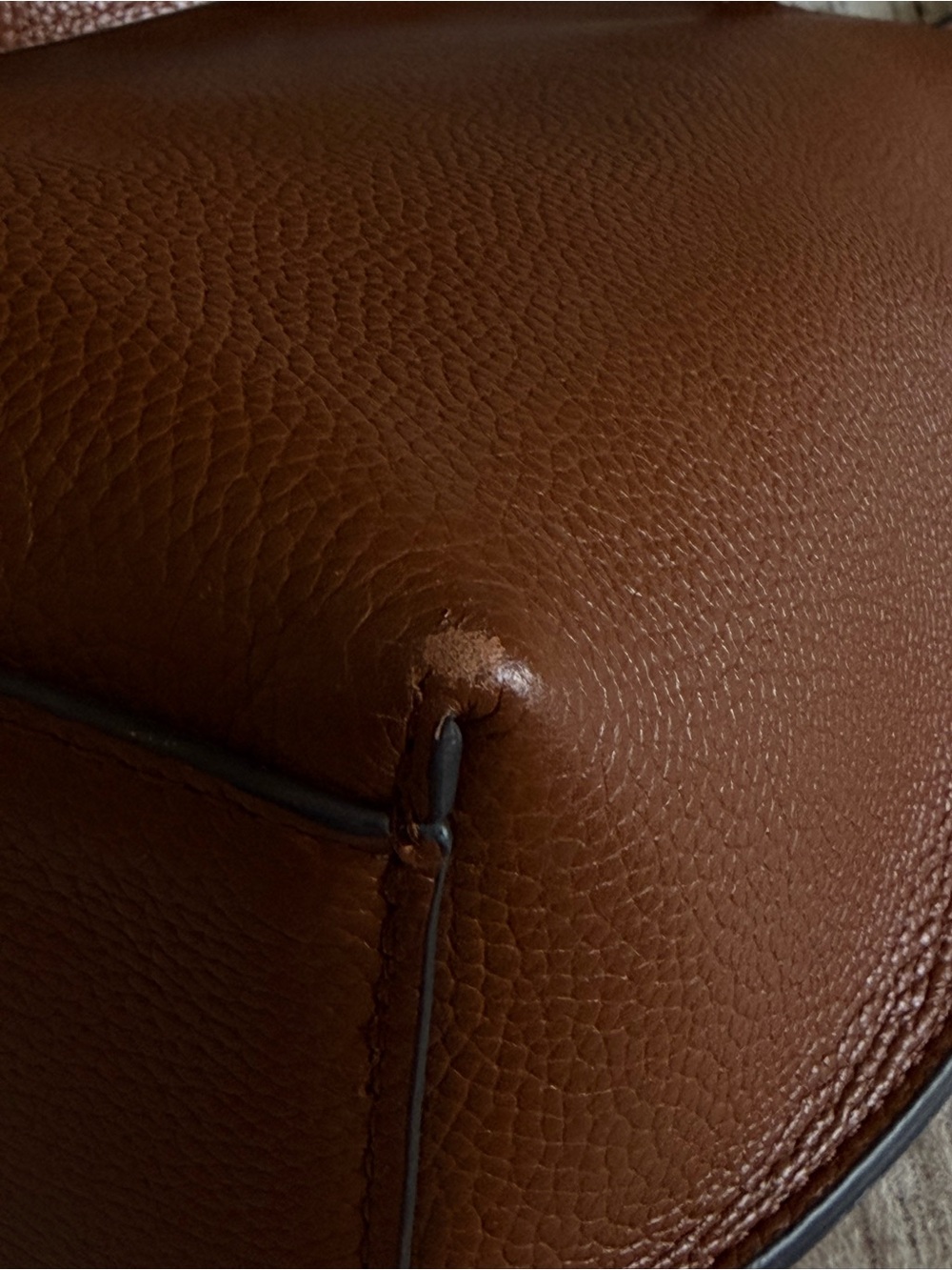 Rebecca Minkoff Brown Pebbled Leather Tote - Picture 10 of 11